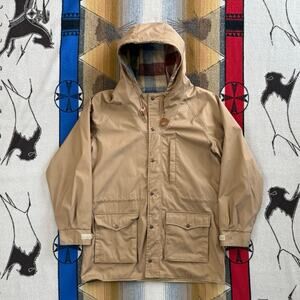 Vintage Levi’s Plaid Wool Lined Parka Jacket Men’s Size Large Brown Rare 80s 90s